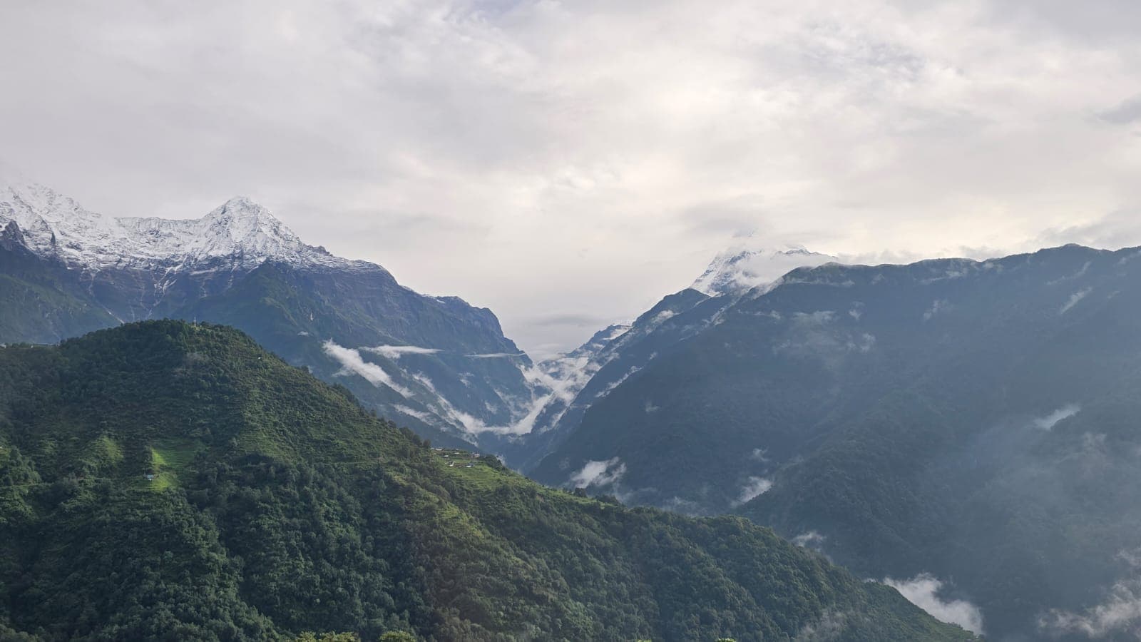 Misty Himalayan valley